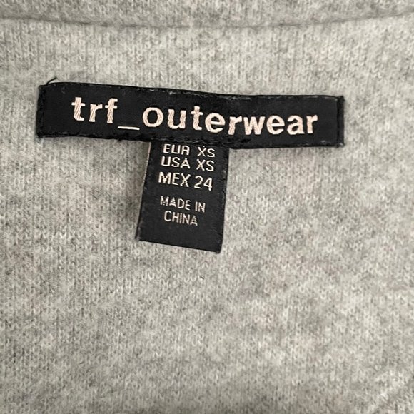 Zara TRF Outerwear Peacoat in Grey Knit - Picture 3 of 7